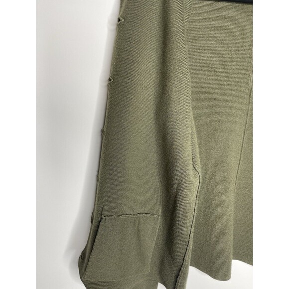 Talbots Military Style Cardigan Jacket Merino Wool Army Green Cozy Women's Sz M - Picture 6 of 8